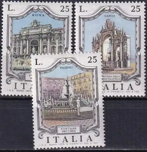ITALIEN 1973 Mi-Nr. 1424/26 ** MNH