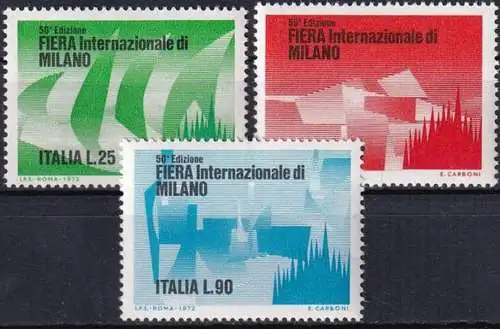 ITALIEN 1972 Mi-Nr. 1361/63 ** MNH