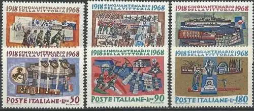 ITALIEN 1968 Mi-Nr. 1283/88 ** MNH