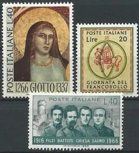ITALIEN 1966 Mi-Nr. 1217 1218 1219 ** MNH