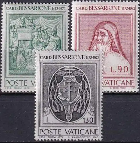 VATIKAN 1972 Mi-Nr. 610/12 ** MNH