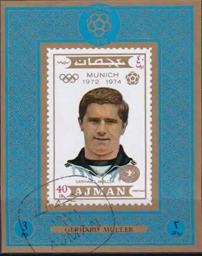 AJMAN 1974 Mi-Nr. 1241 Block o used - aus Abo