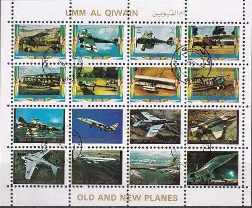 UMM AL QIWAIN 1972 Mi-Nr. 1274/89 Kleinbogen o used - aus Abo