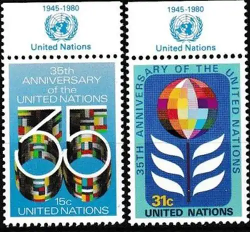 UNO NEW YORK 1980 Mi-Nr. 346/47 ** MNH