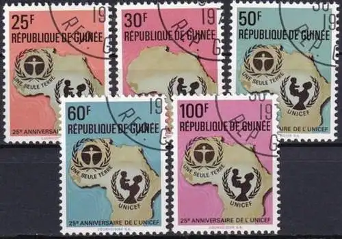 GUINEA 1972 Mi-Nr. 654/58 o used - aus Abo