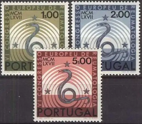 PORTUGAL 1967 Mi-Nr. 1040/42 ** MNH