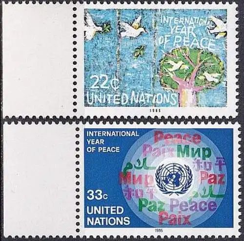 UNO NEW YORK 1986 Mi-Nr. 497/98** MNH