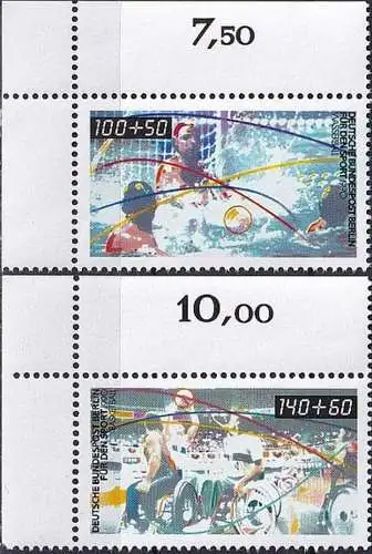 BERLIN 1990 Mi-Nr. 864/65 Eckrand ** MNH