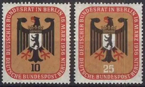 BERLIN 1956 Mi-Nr. 136/37 ** MNH