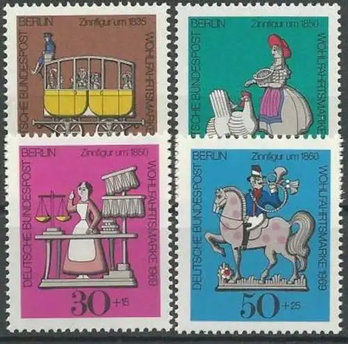 BERLIN 1969 Mi-Nr. 348/51 ** MNH