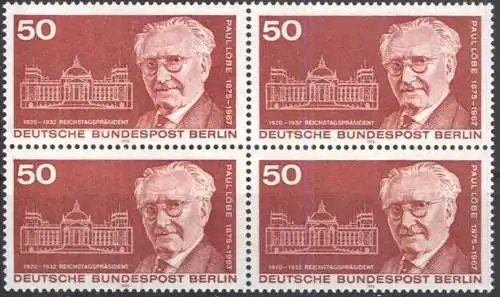 BERLIN 1975 Mi-Nr. 515 Viererblock ** MNH