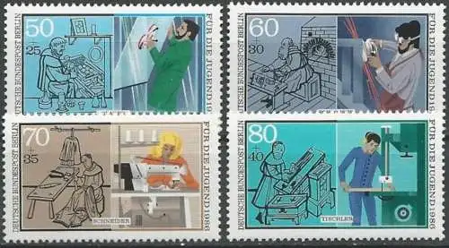 BERLIN 1986 Mi-Nr. 754/57 ** MNH