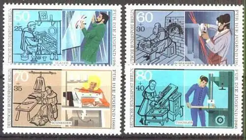 BERLIN 1986 Mi-Nr. 754/57 ** MNH
