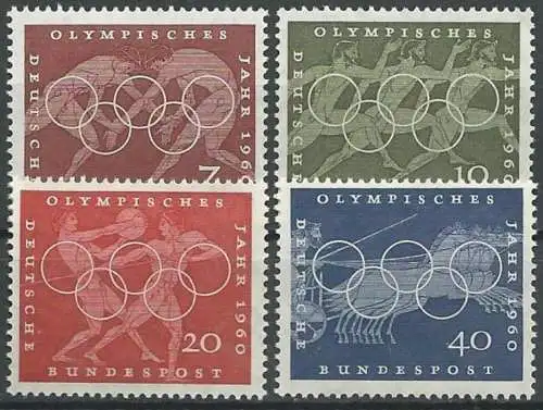 DEUTSCHLAND 1960 Mi-Nr. 332/35 ** MNH