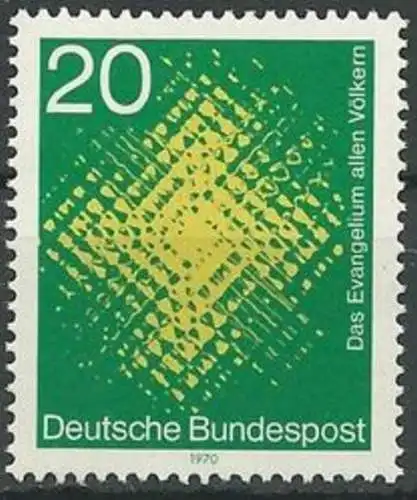 DEUTSCHLAND 1970 Mi-Nr. 647 ** MNH