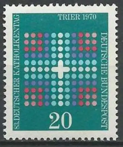 DEUTSCHLAND 1970 Mi-Nr. 648 ** MNH