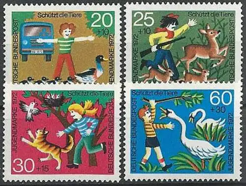 DEUTSCHLAND 1972 Mi-Nr. 711/14 ** MNH