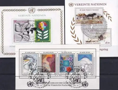 UNO WIEN 1980 Mi-Nr. Block 1-3 o used - aus Abo