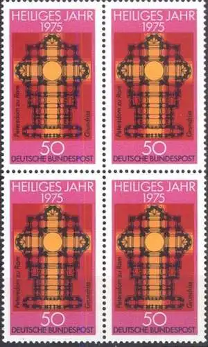 DEUTSCHLAND 1975 Mi-Nr. 834 Viererblock ** MNH