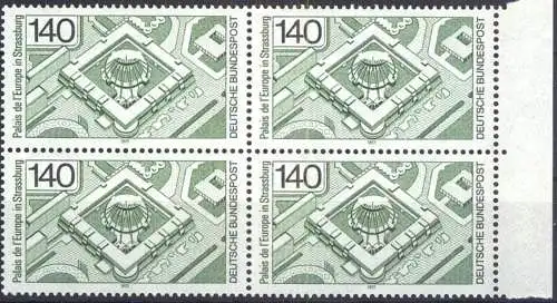 DEUTSCHLAND 1977 Mi-Nr. 921 Viererblock ** MNH