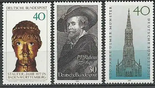 DEUTSCHLAND 1977 Mi-Nr. 933 936 937 ** MNH