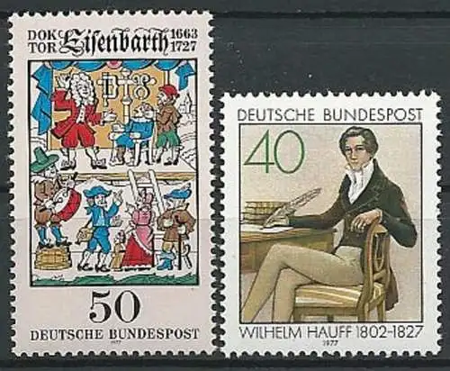 DEUTSCHLAND 1977 Mi-Nr. 953 954 ** MNH