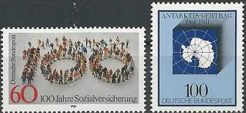 DEUTSCHLAND 1981 Mi-Nr. 1116 1117 ** MNH