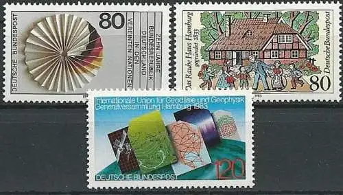 DEUTSCHLAND 1983 Mi-Nr. 1185 1186 1187 ** MNH