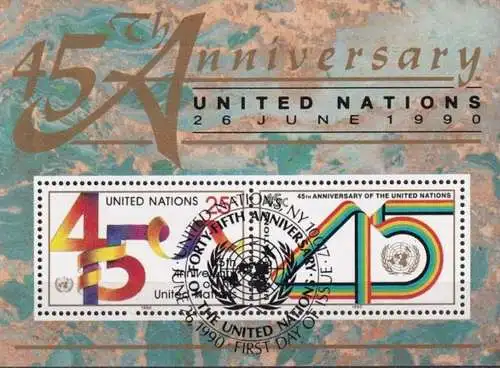 UNO NEW YORK 1990 Mi-Nr. Block 11 o used - aus Abo