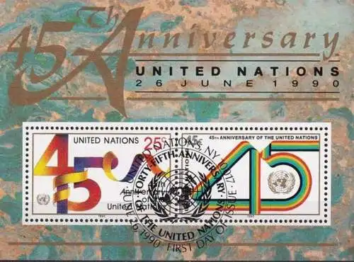 UNO NEW YORK 1990 Mi-Nr. Block 11 o used - aus Abo