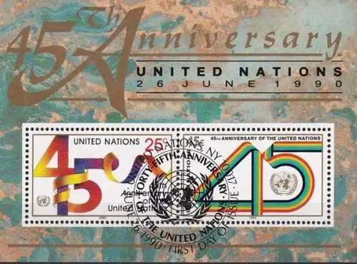 UNO NEW YORK 1990 Mi-Nr. Block 11 o used - aus Abo