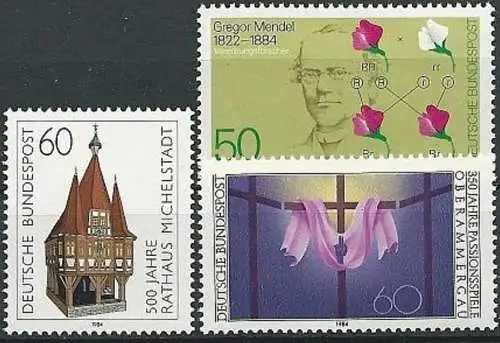 DEUTSCHLAND 1984 Mi-Nr. 1199 1200 1201 ** MNH