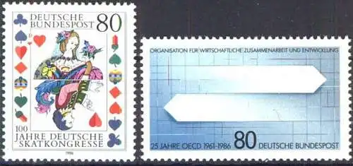 DEUTSCHLAND 1986 Mi-Nr. 1293 1294 ** MNH