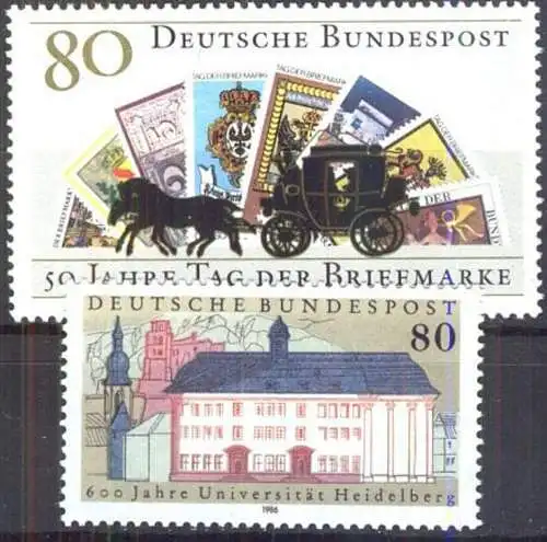 DEUTSCHLAND 1986 Mi-Nr. 1299 1300 ** MNH