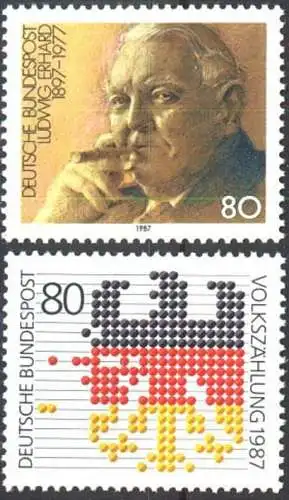 DEUTSCHLAND 1987 Mi-Nr. 1308 1309 ** MNH