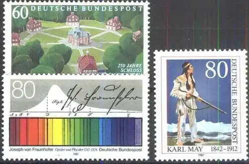 DEUTSCHLAND 1987 Mi-Nr. 1312 1313 1314 ** MNH