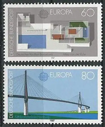 DEUTSCHLAND 1987 Mi-Nr. 1321/22 ** MNH