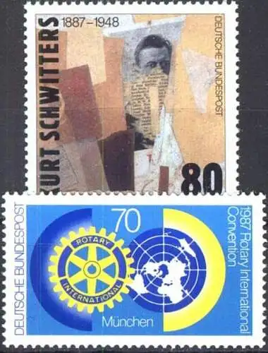 DEUTSCHLAND 1987 Mi-Nr. 1326 1327 ** MNH