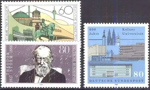 DEUTSCHLAND 1988 Mi-Nr. 1369 1370 1371 ** MNH