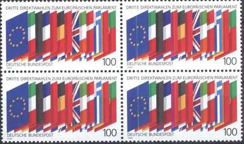 DEUTSCHLAND 1989 Mi-Nr. 1416 Viererblock ** MNH