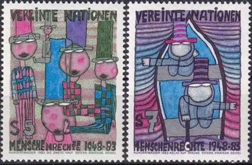 UNO WIEN 1983 Mi-Nr. 36/37 ** MNH
