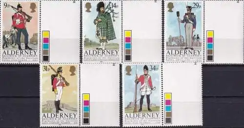 ALDERNEY 1985 Mi-Nr. 23/27 ** MNH