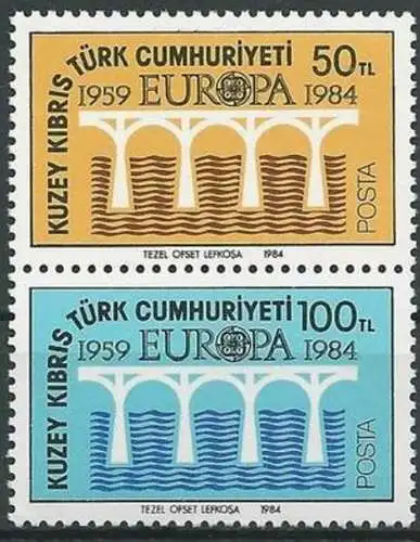 TÜRK. ZYPERN 1984 Mi-Nr. 142/43 ** MNH - CEPT