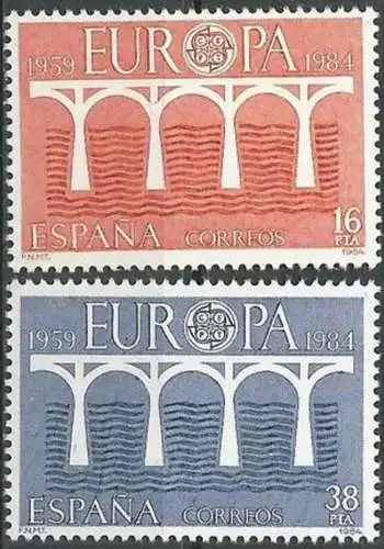SPANIEN 1984 Mi-Nr. 2633/34 ** MNH - CEPT