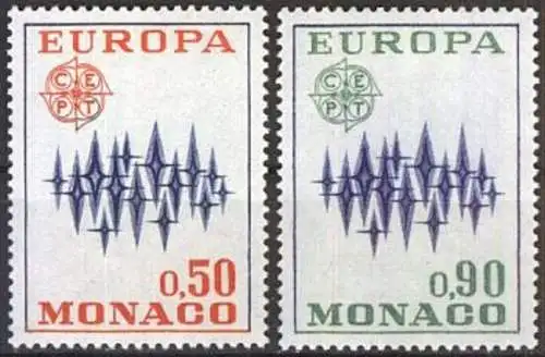 MONACO 1972 Mi-Nr. 1038/39 ** MNH