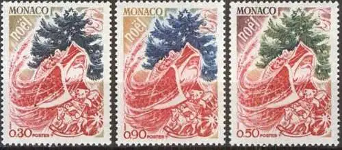 MONACO 1972 Mi-Nr. 1023/25 ** MNH