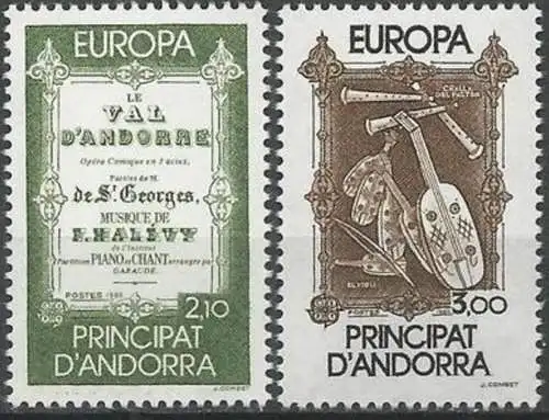 FRANZ. ANDORRA 1985 Mi-Nr. 360/61 ** MNH - CEPT