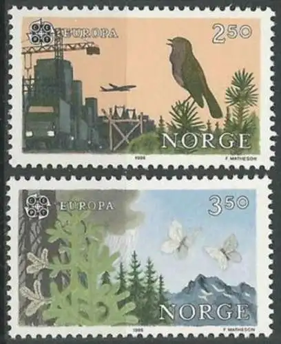 NORWEGEN 1986 Mi-Nr. 946/47 ** MNH - CEPT