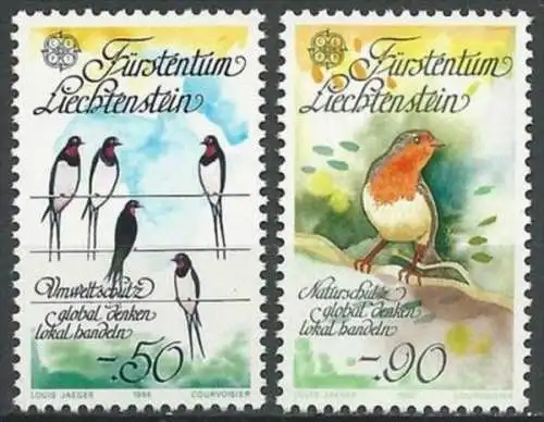 LIECHTENSTEIN 1986 Mi-Nr. 893/94 ** MNH - CEPT