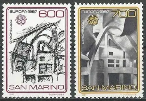 SAN MARINO 1987 Mi-Nr. 1354/55 ** MNH - CEPT